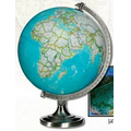 National Geographic 12" Bowers Illuminated Desk Globe w/ Satin Nickel Base